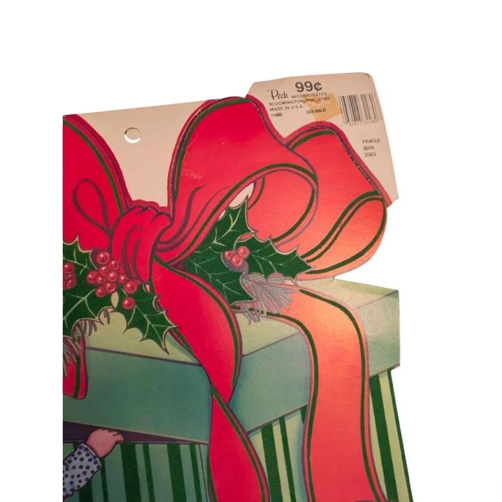 CLEARANCE! Christmas‎ Cutout Wall Decoratipn Gift Elf Scissors Holly Bow  Lot 2